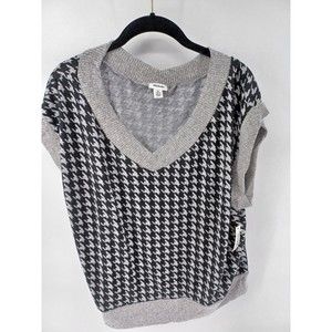 Wild Meadow Top Women's X-Large Sleeveless Gray/Black V-Neck NWT.